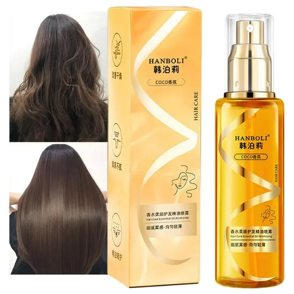 Perfume Hair Oil Spray Harmless Care Hair Oil Curly Hair Sheen Hair Spray Moisturizing And Nourishing Hair Gift For Women 100ml
